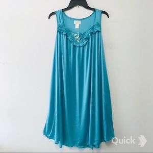 NWT Aqua Sleeveless Satin Nightgown